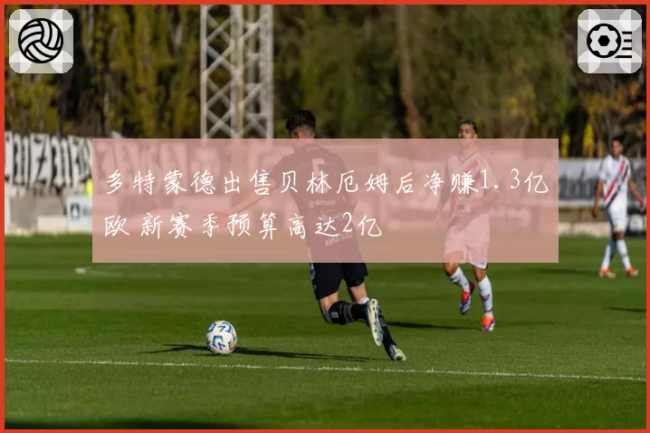 多特蒙德出售贝林厄姆后净赚1.3亿欧 新赛季预算高达2亿